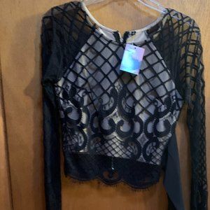 Black lace "Flamenco style" Top Small